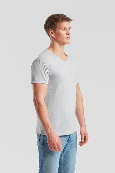 Fruit of the Loom F61442 - Trendy Slim Fit V-Neck Cotton T-Shirt for Men