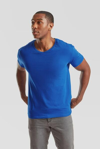 Fruit of the Loom F61442 - Trendy Slim Fit V-Neck Cotton T-Shirt for Men