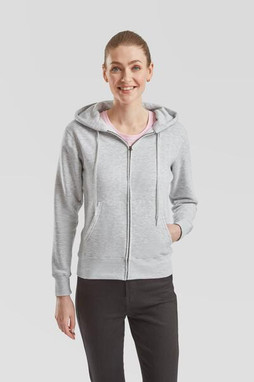 Fruit of the Loom F62118 - Womens Full Zip Fleece Hoodie with Longer Body