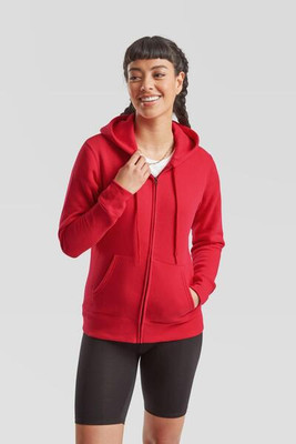 Fruit of the Loom F62118 - Women's Full Zip Fleece Hoodie with Longer Body