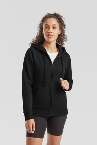 Fruit of the Loom F62118 - Womens Full Zip Fleece Hoodie with Longer Body