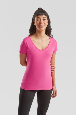 Fruit of the Loom F61444 - Ladies Iconic 150 V-Neck Soft Cotton T-Shirt