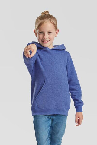 Fruit of the Loom F62043 - Durable Kids Fleece Pullover Hoodie with Pouch Pocket