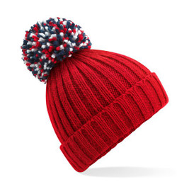 Beechfield B390 - Cozy Ribbed Knit Beanie with Shearling Lining