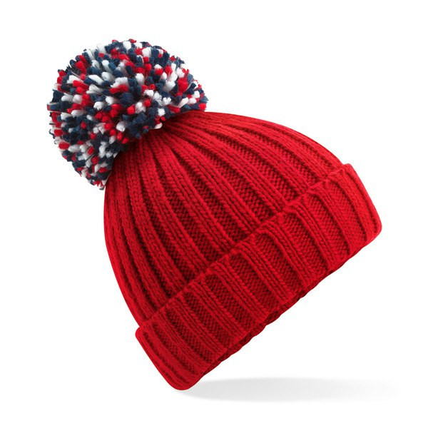 Beechfield B390 - Cozy Ribbed Knit Beanie with Shearling Lining