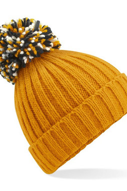 Beechfield B390 - Cozy Ribbed Knit Beanie with Shearling Lining