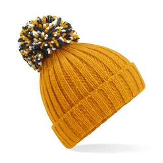 Beechfield B390 - Cozy Ribbed Knit Beanie with Shearling Lining