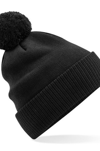 Beechfield B450N - Eco-Friendly Organic Cotton Beanie with Multicolour Bobble