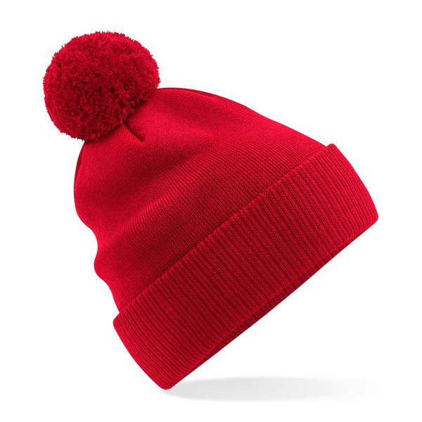 Beechfield B450N - Eco-Friendly Organic Cotton Beanie with Multicolour Bobble