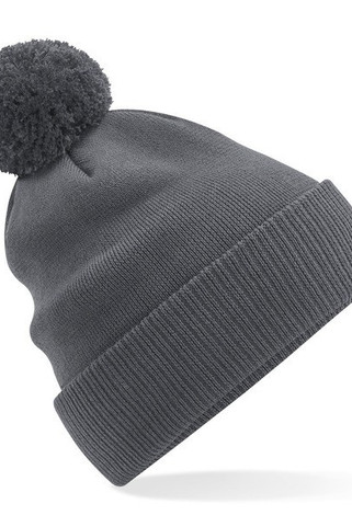 Beechfield B450N - Eco-Friendly Organic Cotton Beanie with Multicolour Bobble