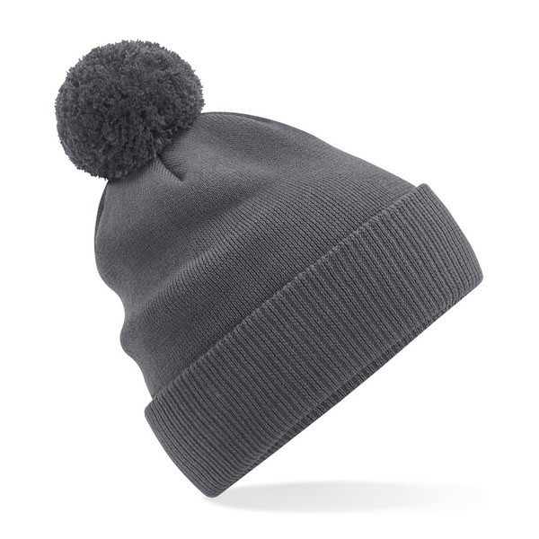 Beechfield B450N - Eco-Friendly Organic Cotton Beanie with Multicolour Bobble