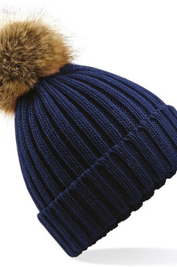 Beechfield B412 - FAKE FUR POM POM THICK BEANIE