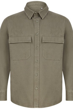 Front Row FR054 - Chemise Surchemise en Coton avec Poches à Rabat