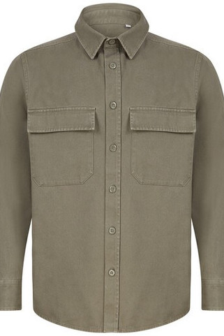 Front Row FR054 - Cotton Utility Overshirt with Patch Pockets