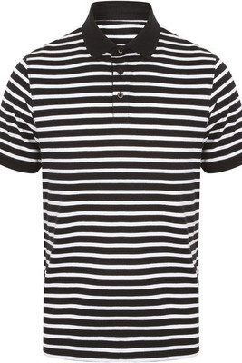 Front Row FR230 - Striped jersey polo shirt