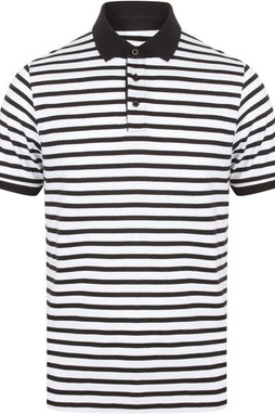Front Row FR230 - Striped jersey polo shirt