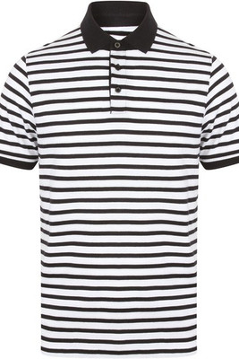 Front Row FR230 - Striped jersey polo shirt