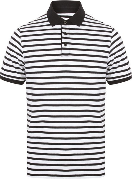 Front Row FR230 - Striped jersey polo shirt