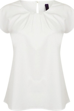 Henbury H597 - Top col plissé femme