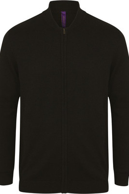 Henbury H718 - Casaco de malha gola Bomber