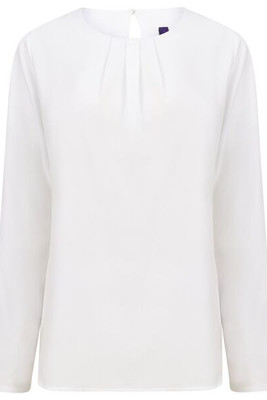 Henbury H598 - Elegant Long Sleeve Anti-UV Smock with Pleats