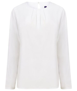 Henbury H598 - Elegant Long Sleeve Anti-UV Smock with Pleats