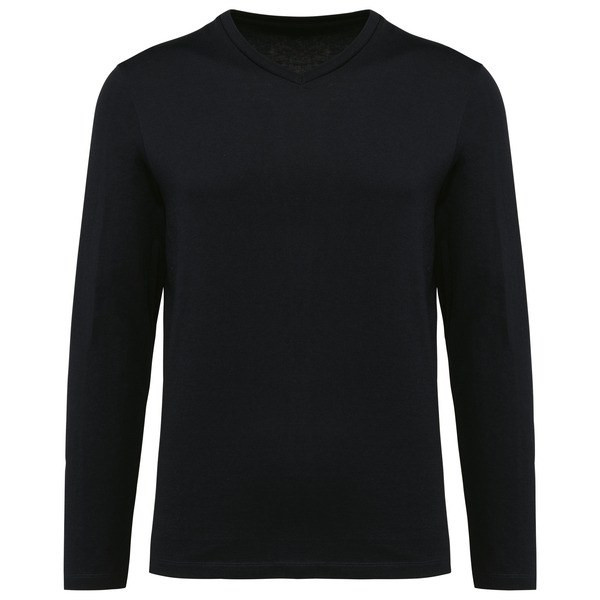 Kariban Premium PK306 - Men's V-neck long-sleeved Supima® t-shirt