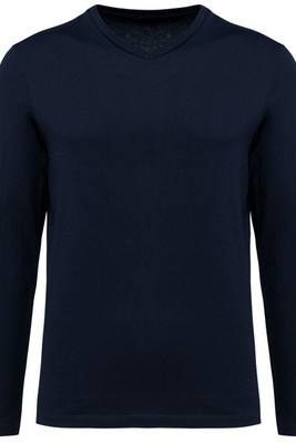 Kariban Premium PK306 - Men's V-neck long-sleeved Supima® t-shirt
