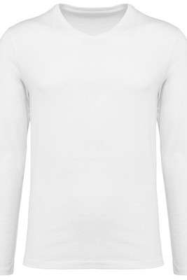 Kariban Premium PK306 - Men's V-neck long-sleeved Supima® t-shirt
