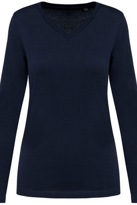 Kariban Premium PK307 - Ladies' V-neck long-sleeved Supima® t-shirt