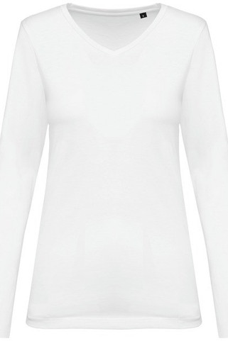 Kariban Premium PK307 - Supima® dames-T-shirt V-hals lange mouwen