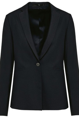 Kariban Premium PK6050 - Elegant Women's Wool Blend Blazer with Piped Pockets