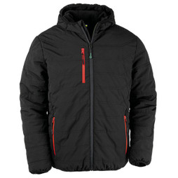 Result R240X - Eco-Friendly Black Quilted Jacket with Fleece Lining