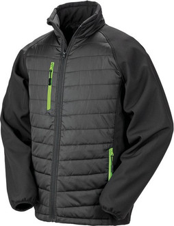 Result R237X - BLACK COMPASS PADDED SOFT SHELL JACKE