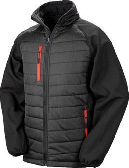 Result R237X - BLACK COMPASS PADDED SOFT SHELL JACKET