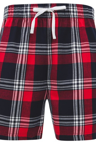 Skinnifit SFM082 - Classic Tartan Flannel Shorts with Elastic Waist