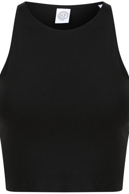Skinnifit SK106 - Cotton Blend Racerback Crop Top for Women