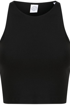 Skinnifit SK106 - Cotton Blend Racerback Crop Top for Women