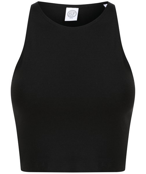 Skinnifit SK106 - Cotton Blend Racerback Crop Top for Women