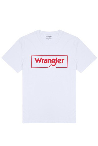 WRANGLER W7H - T-shirt en Coton Bio avec Logo Wrangler