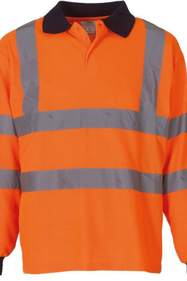 Yoko YHVJ310 - POLO MANCHES LONGUES HAUTE VISIBILITÉ