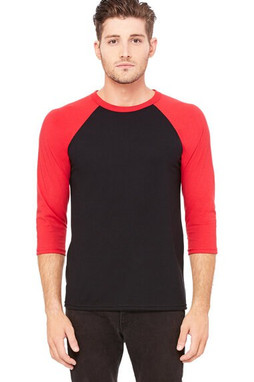 Bella B3200 - Unisex ¾ sleeve baseball tee