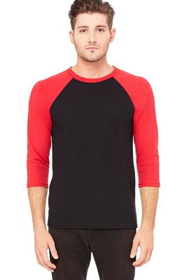 Bella B3200 - Unisex ¾ sleeve baseball tee