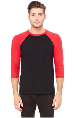 Bella B3200 - Unisex ¾ sleeve baseball tee