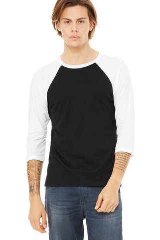 Bella B3200 - Unisex ¾ sleeve baseball tee