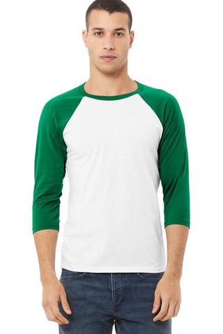 Bella B3200 - Unisex ¾ sleeve baseball tee