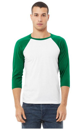 Bella B3200 - Unisex ¾ sleeve baseball tee