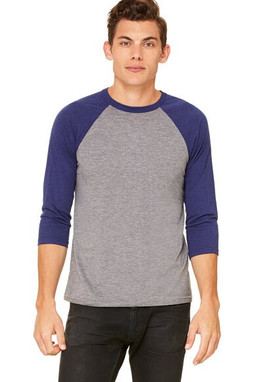 Bella B3200 - Unisex ¾ sleeve baseball tee