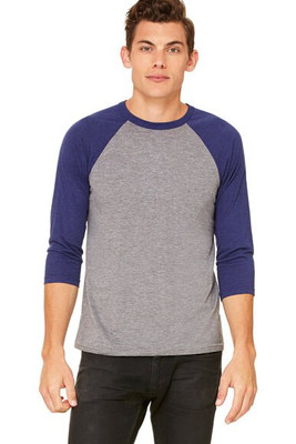 Bella B3200 - Unisex ¾ sleeve baseball tee