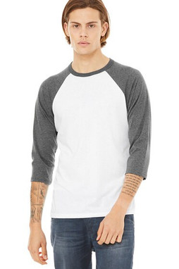 Bella B3200 - Unisex ¾ sleeve baseball tee